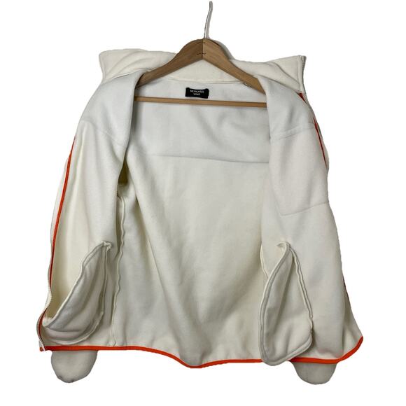 Monoprix Sport Synchilla White/Orange/Blue Skiing Winter Preppy France Women Sm - Picture 7 of 13